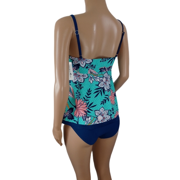 Caribbean Joe 2pc Swimsuit with adjustable should - Picture 5 of 6